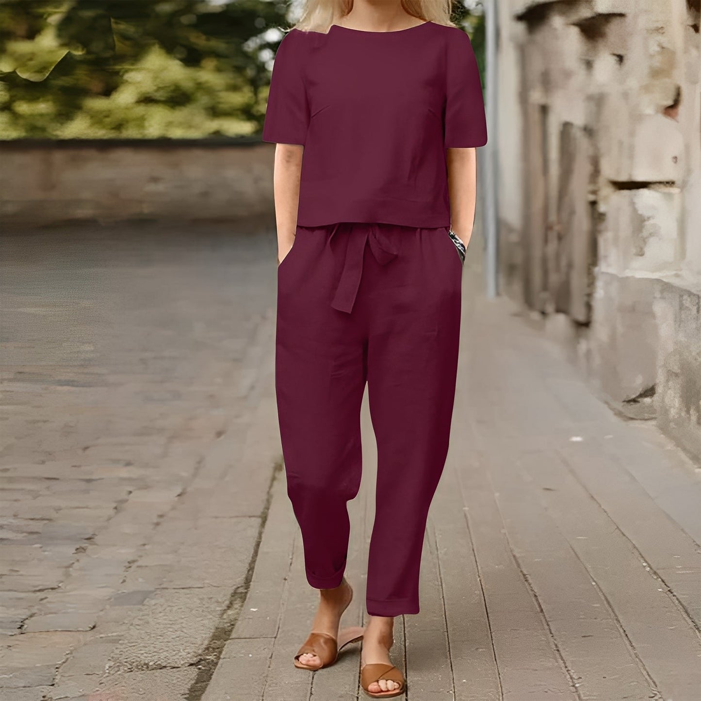 Kerine - Women's set of cotton and linen pants