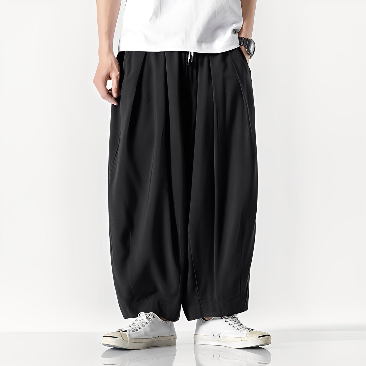 Adam - men's trousers made of cotton with wide leg