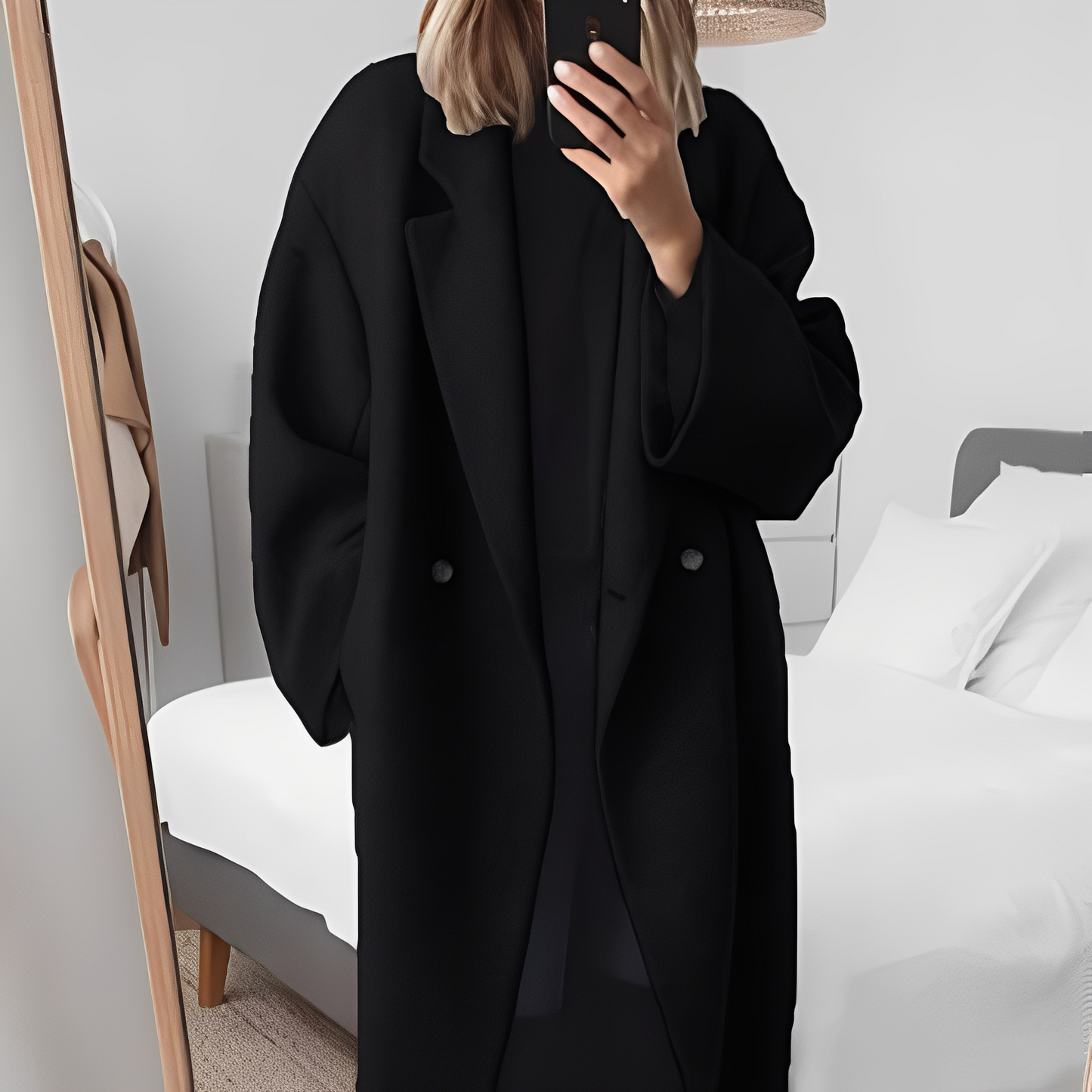 Eleanor - Women's wool coat with long, stylish, and elegant design