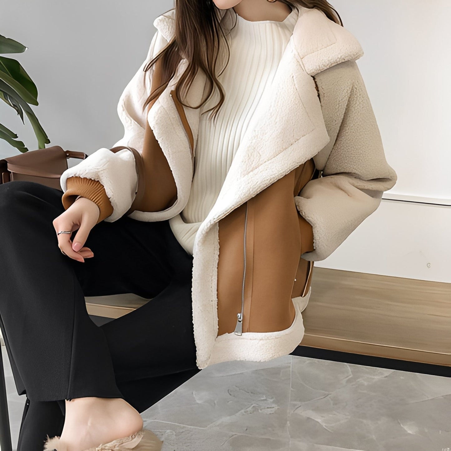 Lucienne - Soft Oversize Faux Fur Coat for Women