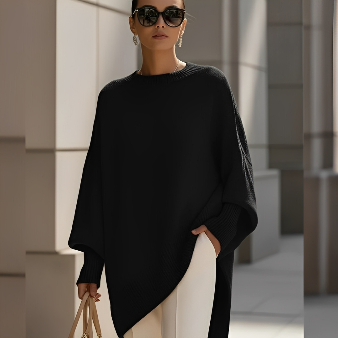 Sylvianne - Oversize-Pullover mit Rundhalsausschnitt für Damen