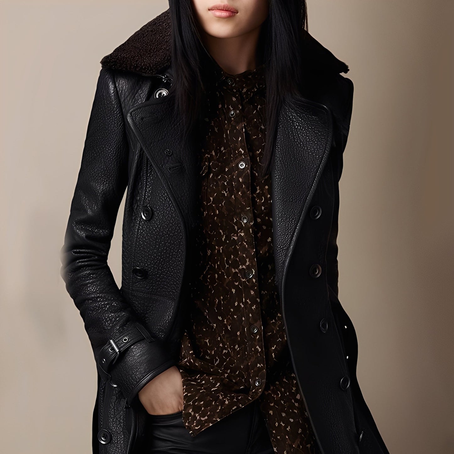 Rowena - Stilvolle Kunstlederjacke für Damen