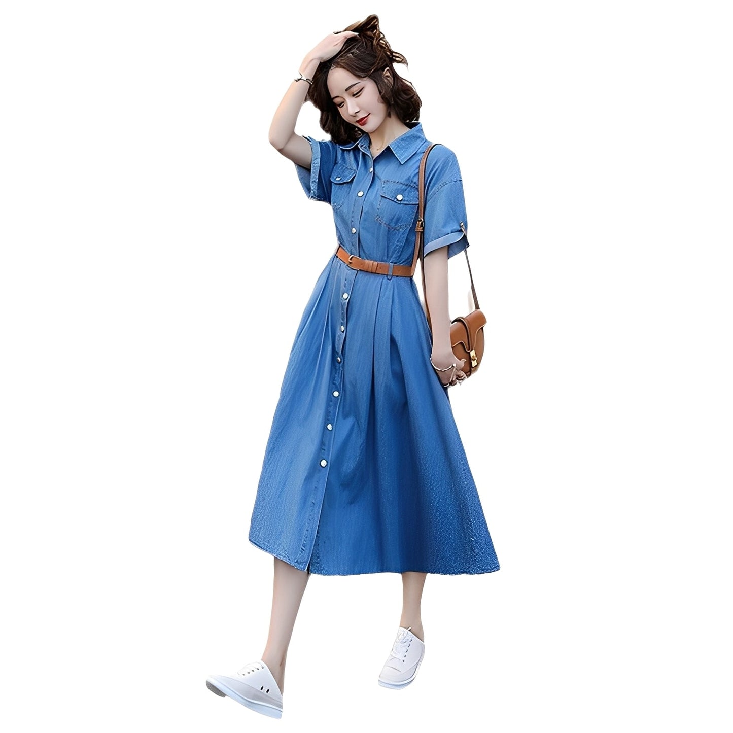 Gwendoline - Loose denim dress for women