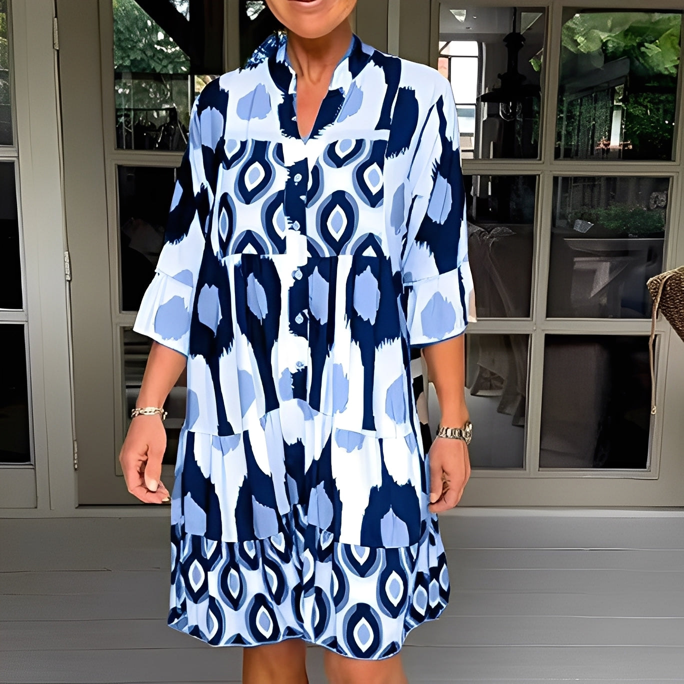 Floriane - Light dress with print for women