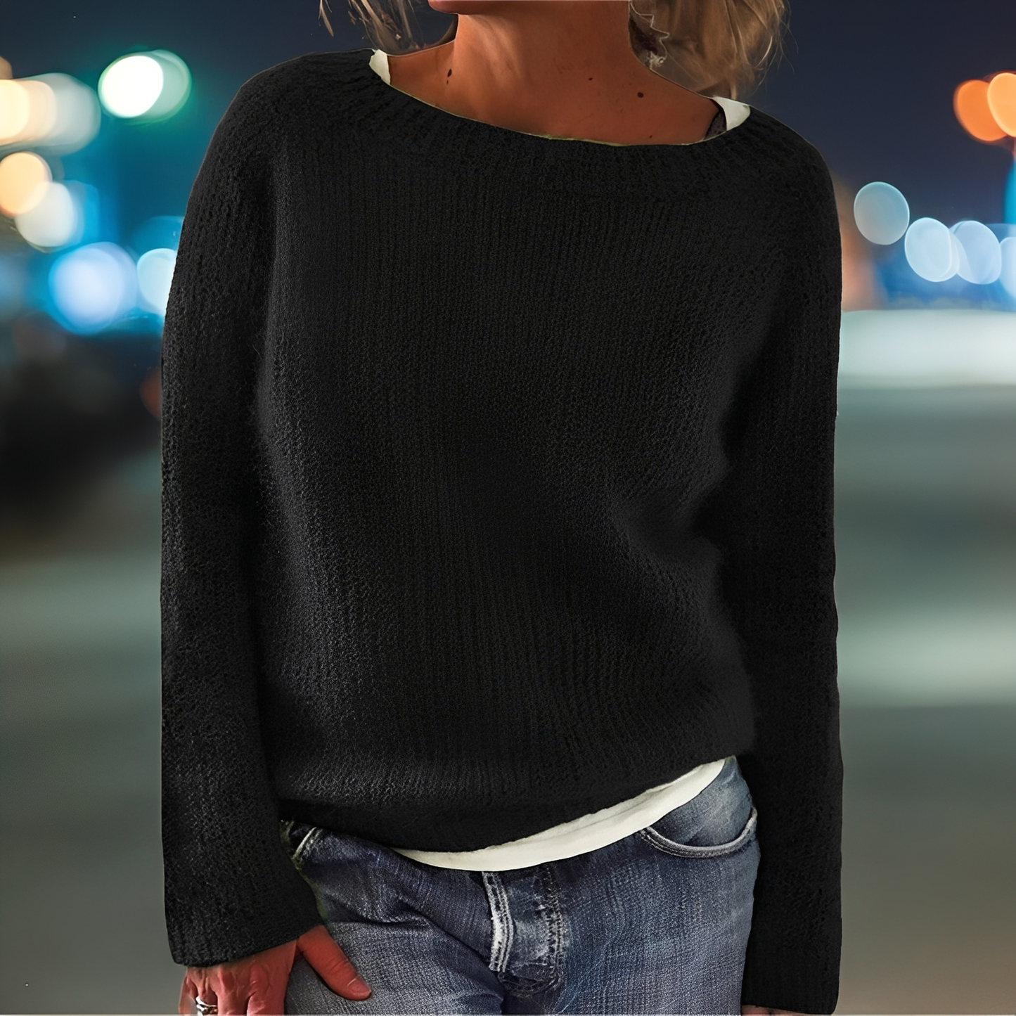 Abeeha - Pull ample en sapin pour femmes