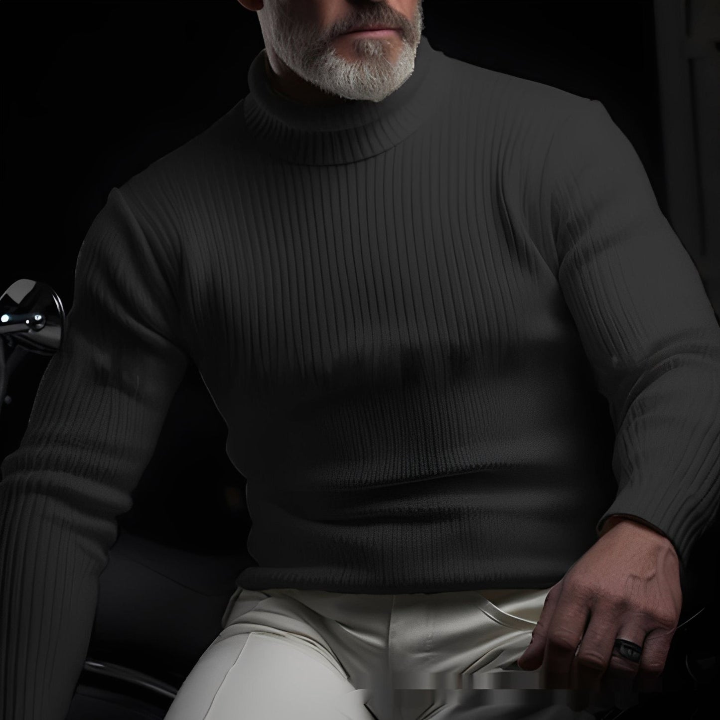 Richard - Elegant, soft men's turtleneck sweater