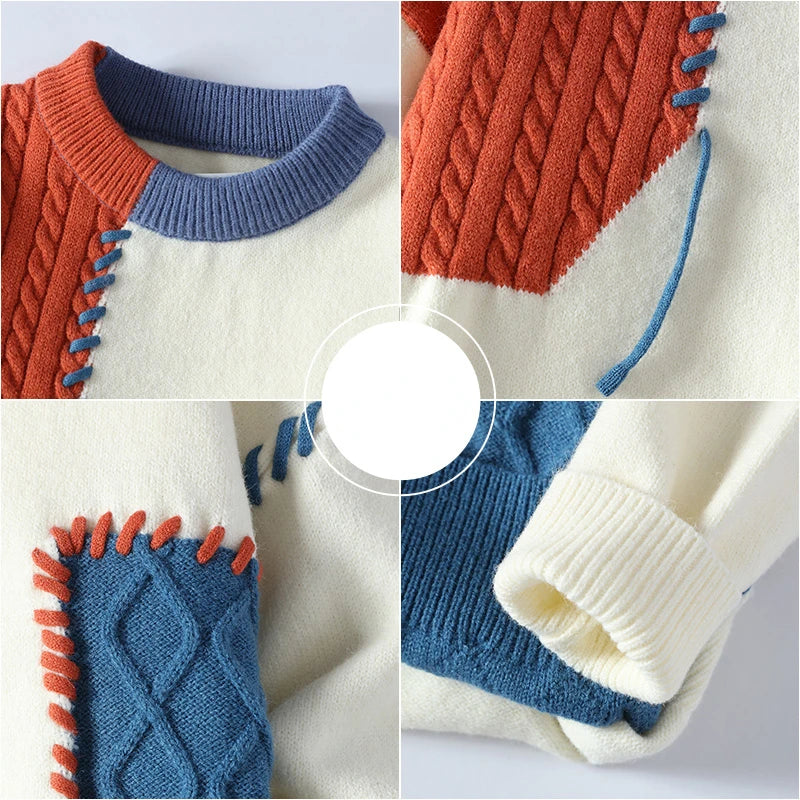 Timo – Patchwork Strickpullover für Herren