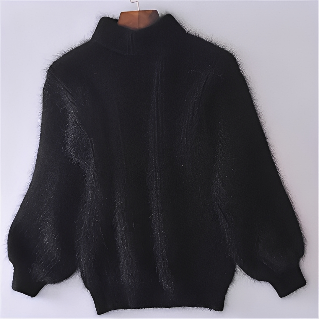 Maude - Modern Sweater with High, Cozy Collar for Women