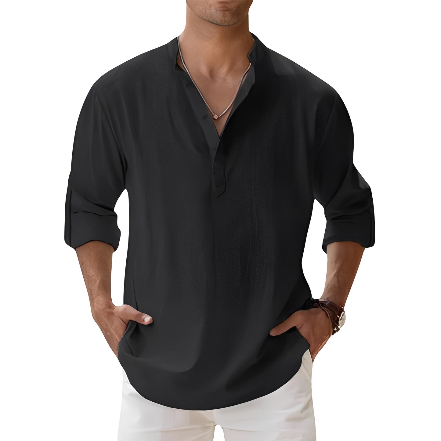 Freddy - breathable men's long-sleeve shirt