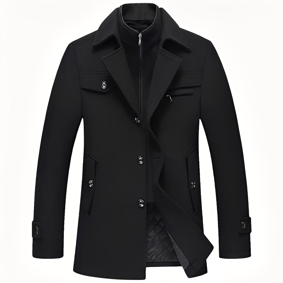 Jordan - Elegant, slim-cut men's wool coat