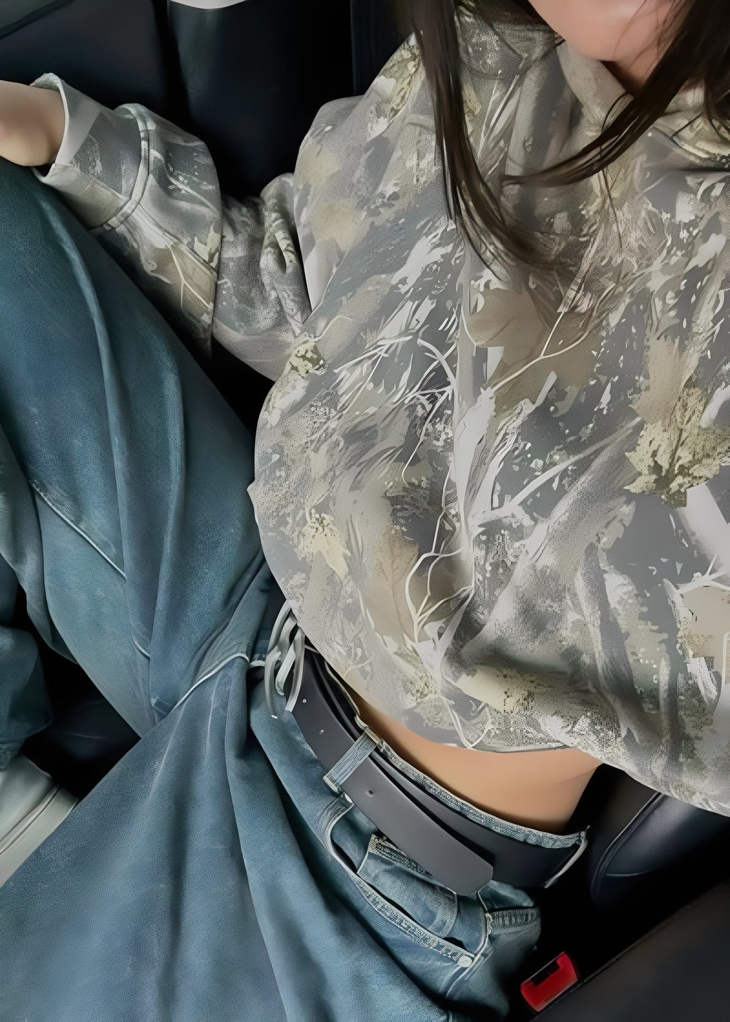 Rosanne - Women's hoodie with stylish print motif