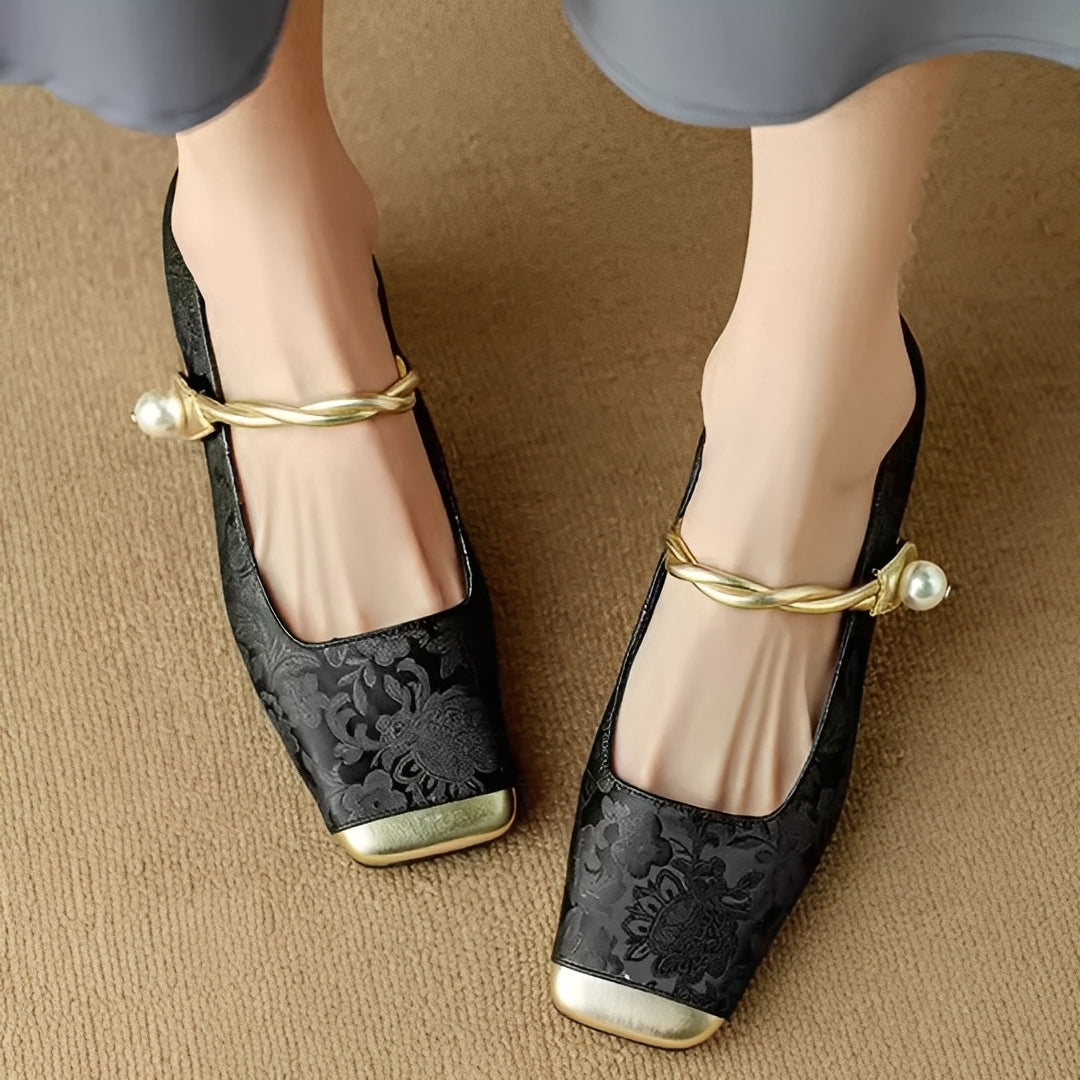 Evelyn - Elegant silk sandals with women's shoe heel