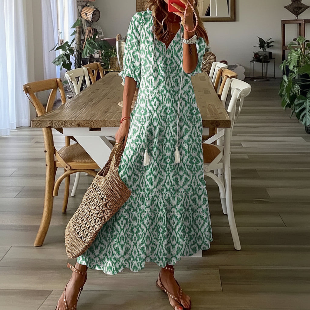 Dianna - Kleid Boho mit Bauch-Kaschierung