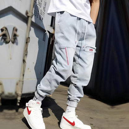 Victor - Stilvolle Baggy-Jeans mit elastischen Bündchen für Herren