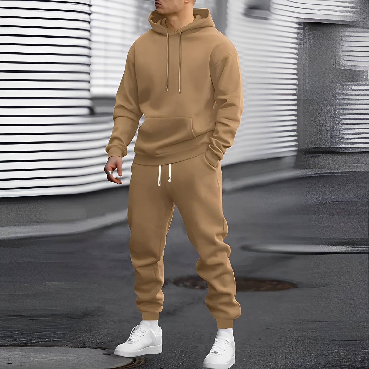 Arvel - Comfortable men's sports suit set with hood