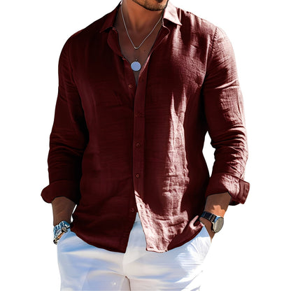 Félicien - Classic men's long-sleeve polo shirts