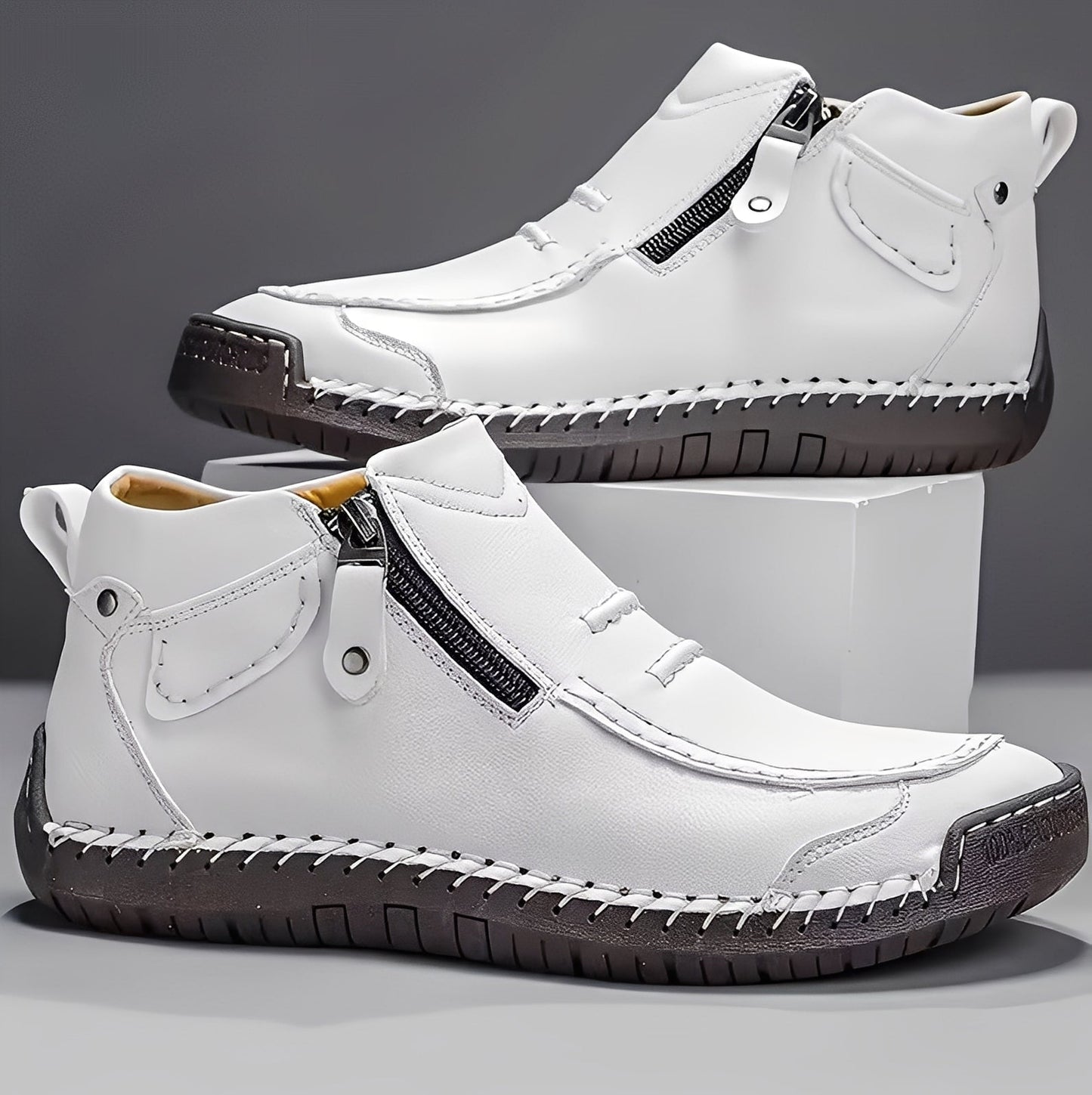 Ferdie - Modern men's shoes with zipper and comfort