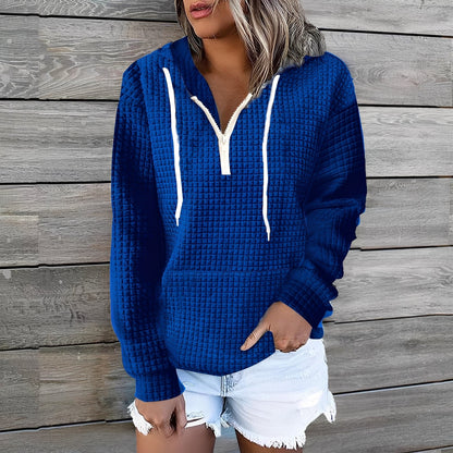 Amanda - Stylish Women's Waffle Hoodie