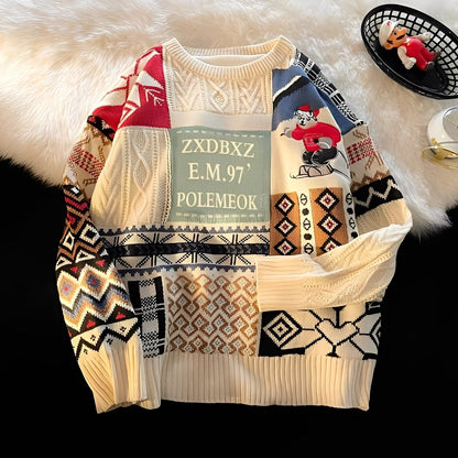 Charles - Elegant, loosely knitted women's Christmas sweater