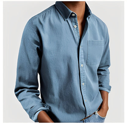 Kaspar - Long-sleeved men's shirt made of cotton