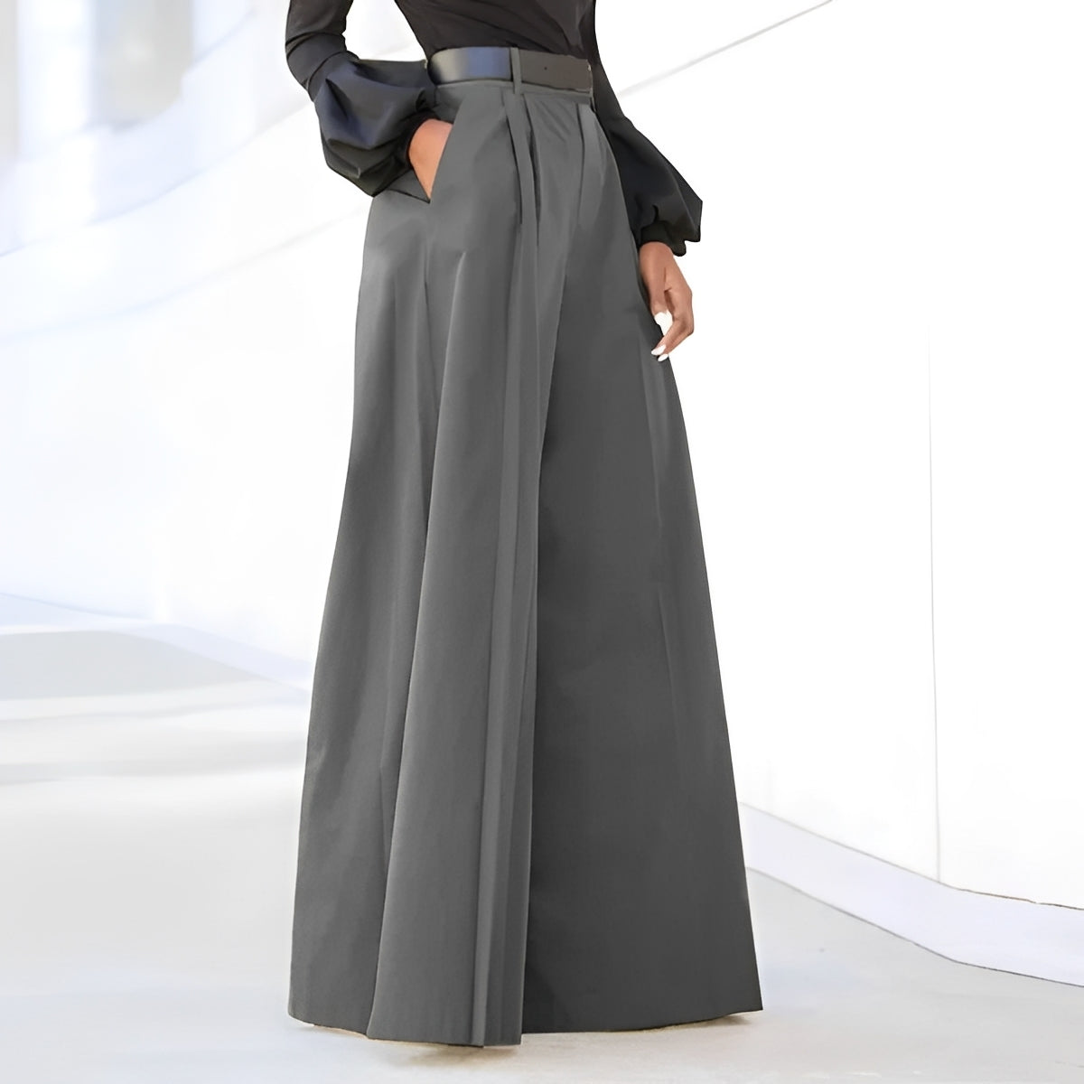 Ashley - Elegant, wide-cut bell-bottom pants for women