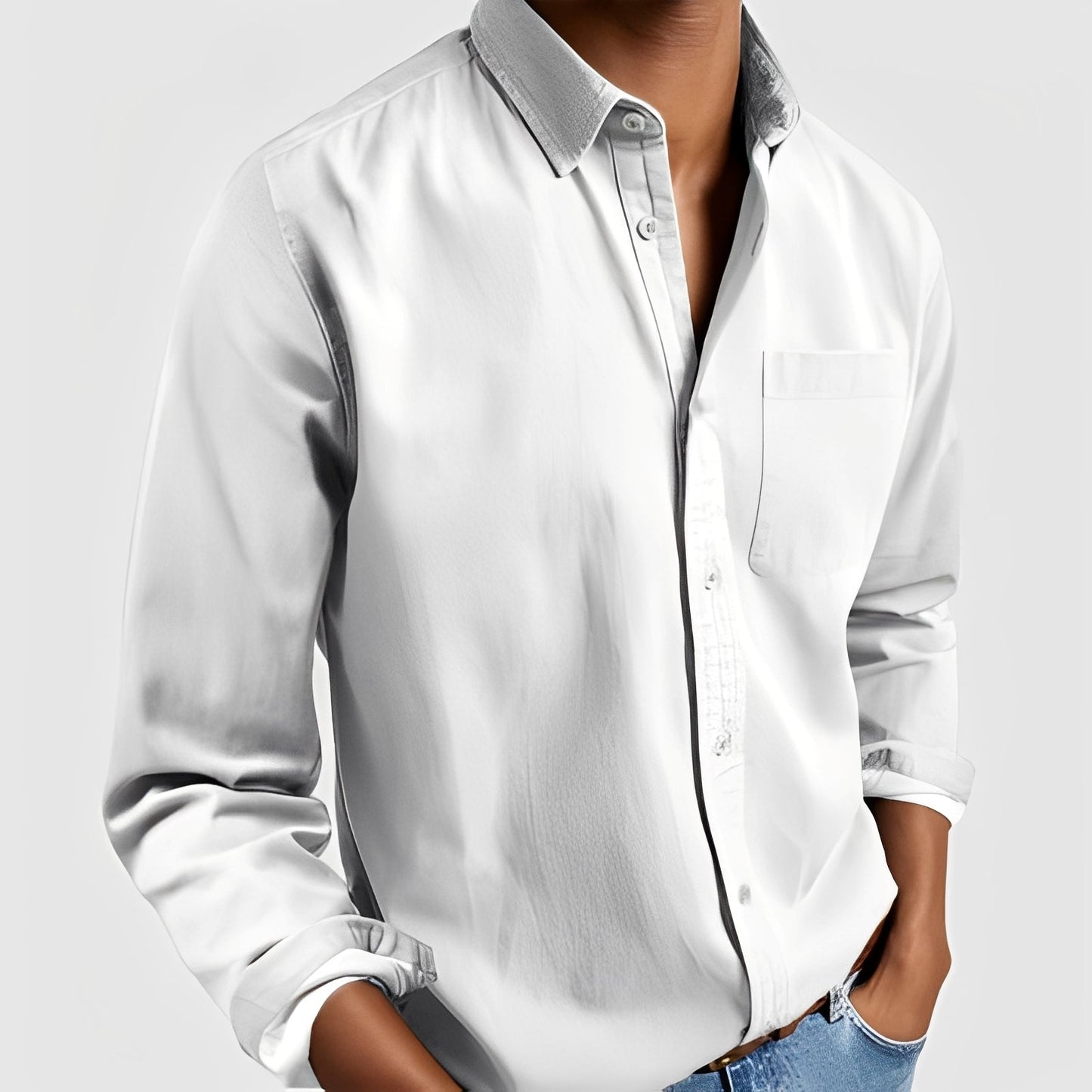 Gauvain - Elegant men's long-sleeve shirt in high quality
