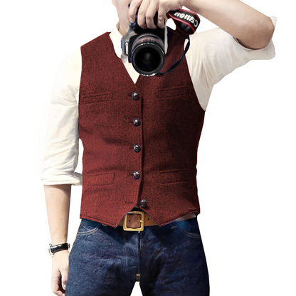Ismaël - Elegant and casual autumn vest for men
