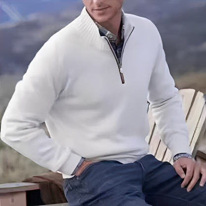 Matéo - Knitted Sweater with Half-Zip for Men