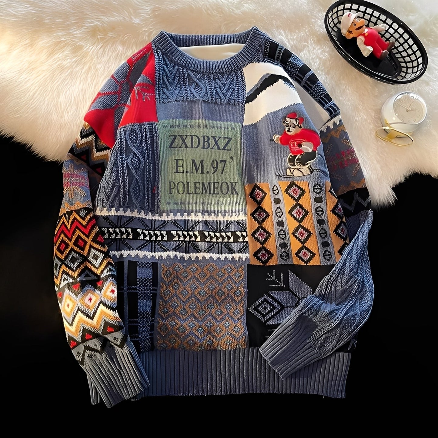 Charles - Elegant, loosely knitted women's Christmas sweater