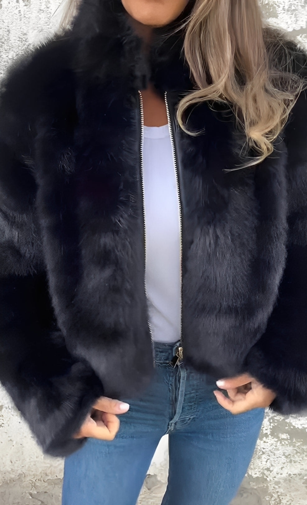 Amanda - Contemporary Women's Plush Coat