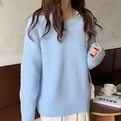 Roxanna - Women's Oversize Sweater in Minimalist Style