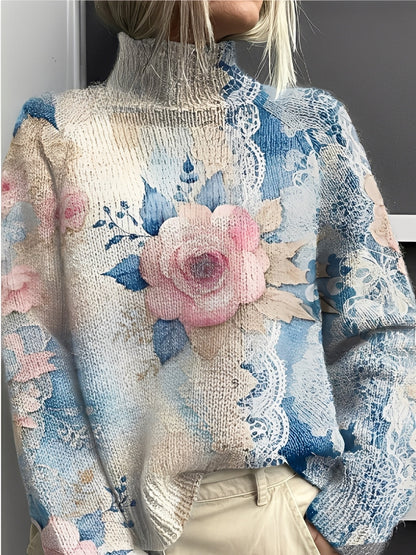 Giselle - Moderne, lebhafte Damen-Rollkragenpullover