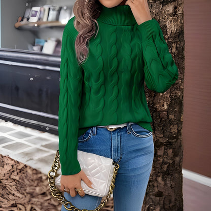 Amélie - Warmer women's turtleneck sweater made of cotton