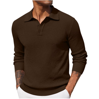 Jerrod - Stylish men's long-sleeve polo shirt