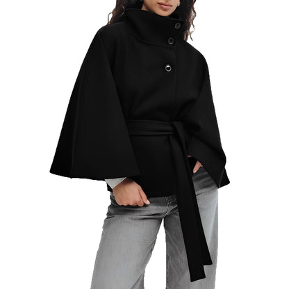Carine - women's wrap jacket with high collar