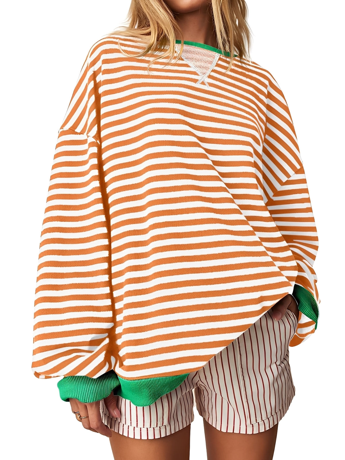 Judith - Elegant striped women's sweater