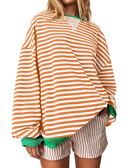 Judith - Elegant striped women's sweater
