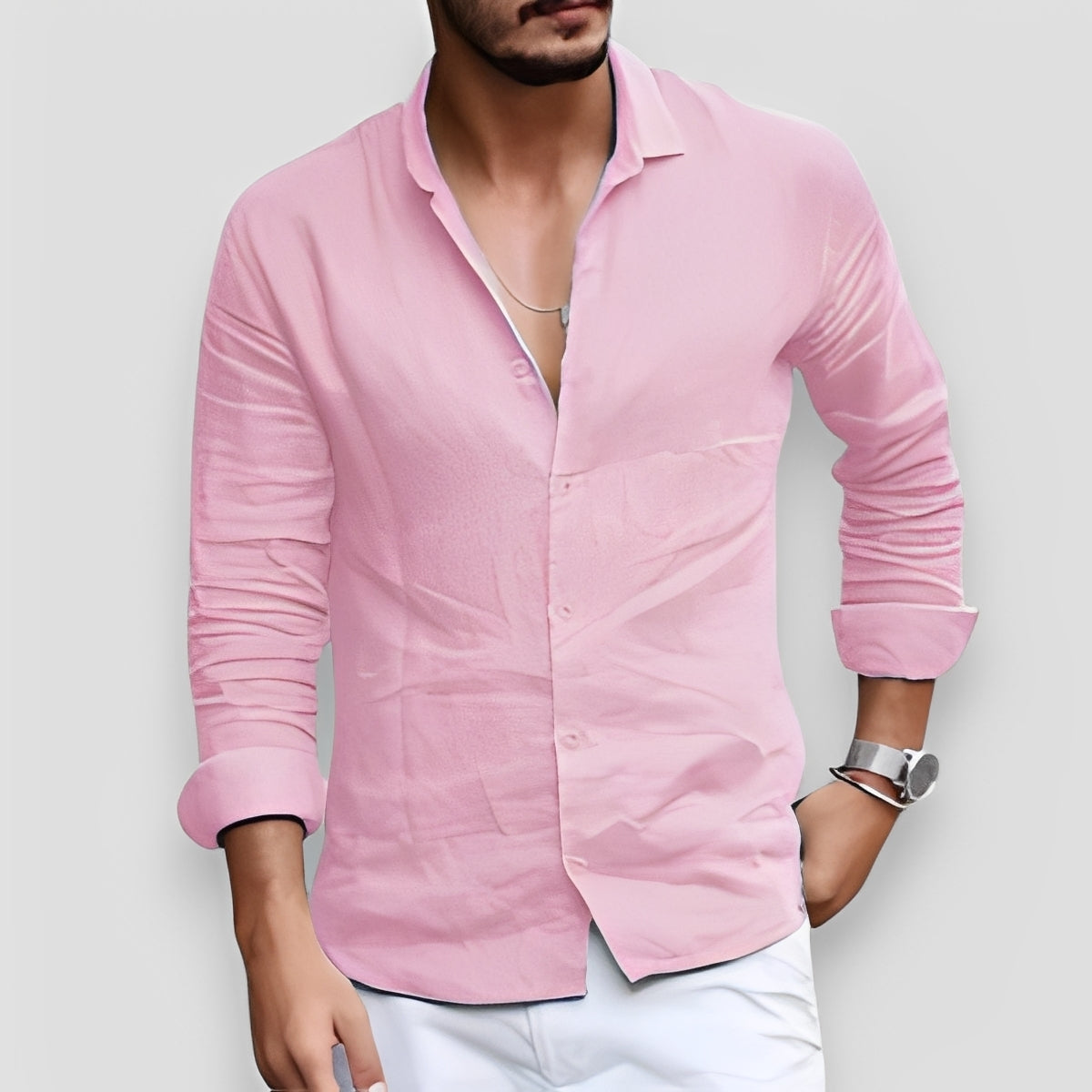 Félicien - Komfortables langärmeliges Poloshirt