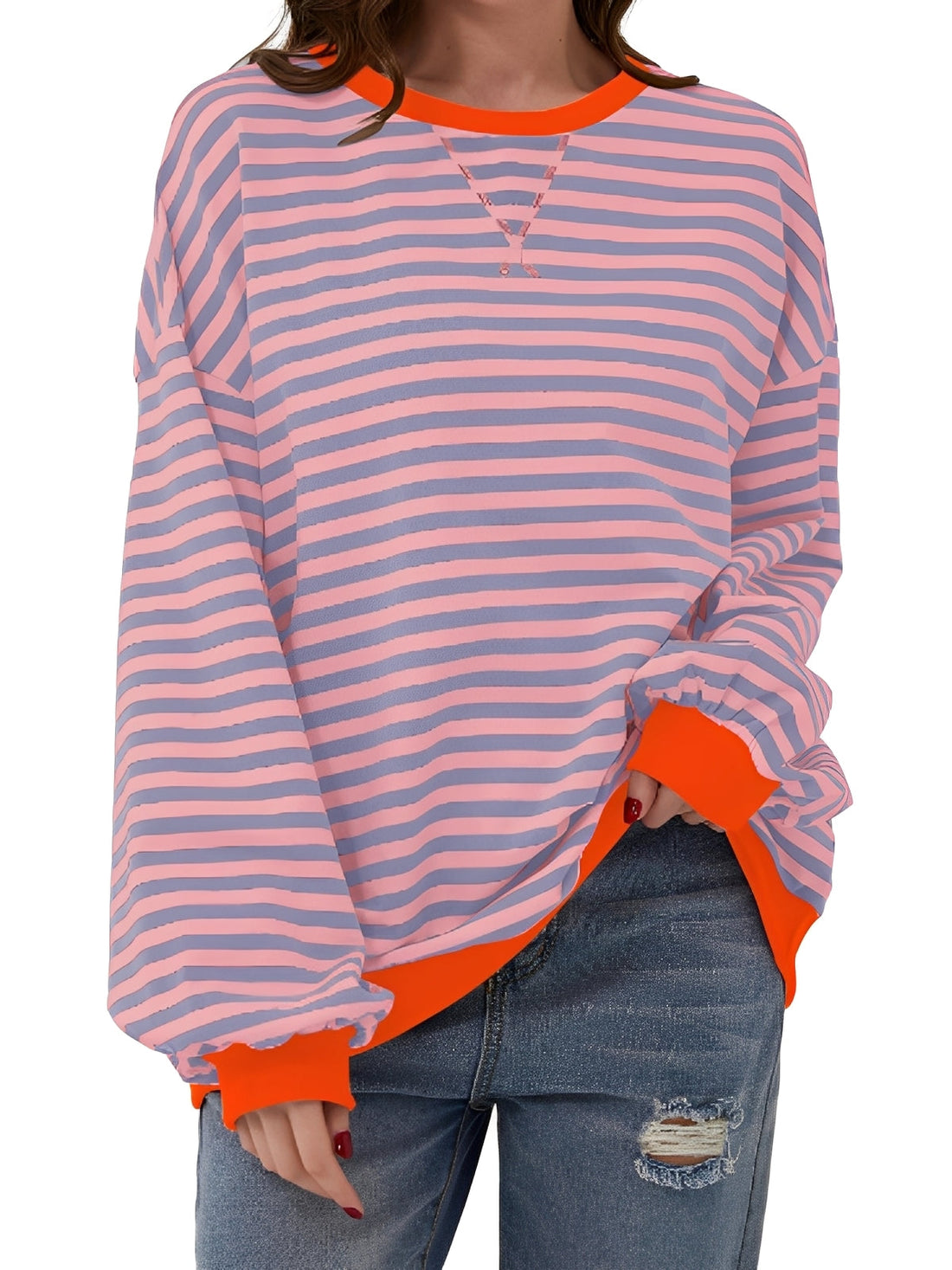 Judith - Eleganter gestreifter Damenpullover