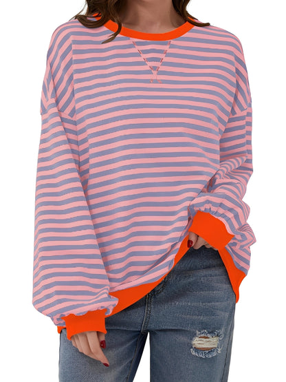 Judith - Elegant striped women's sweater