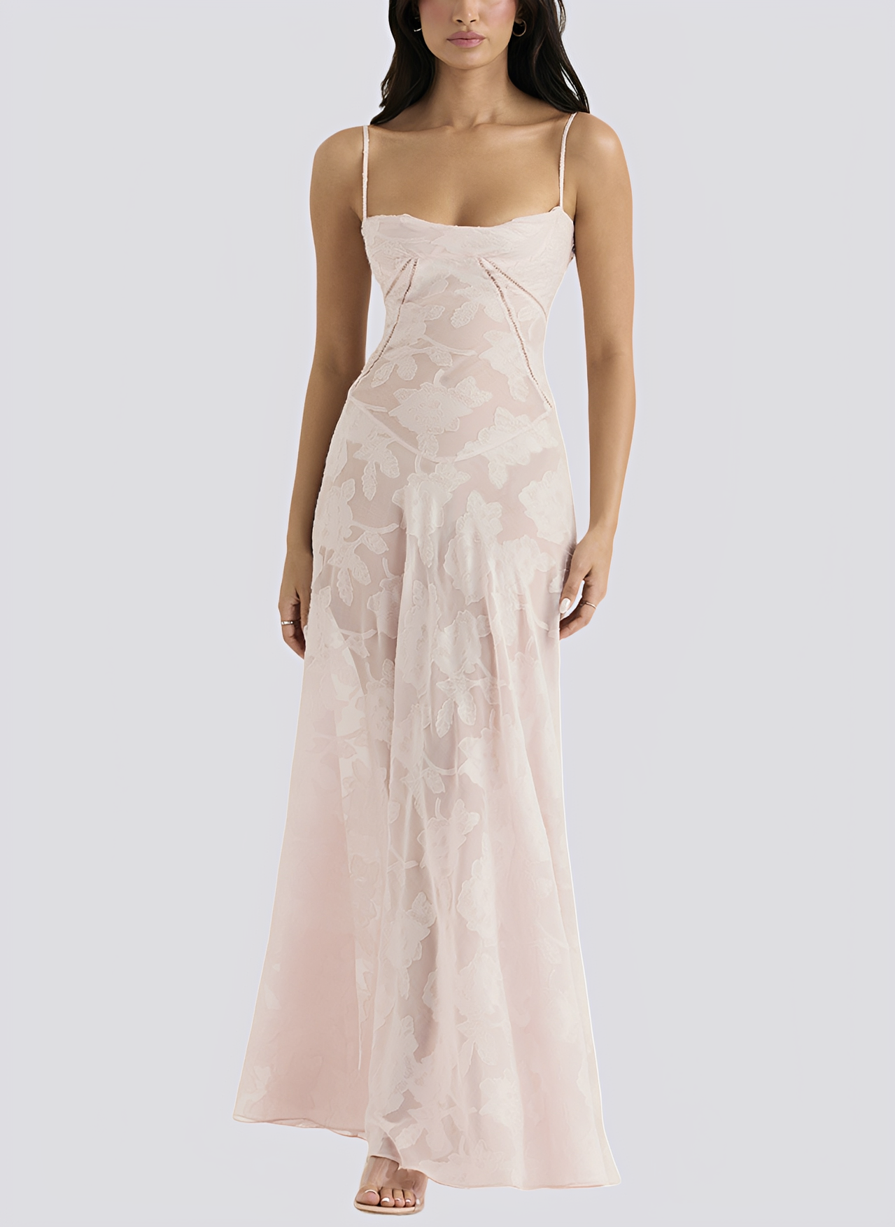 Lucia - Elegantes, schmal geschnittenes Maxikleid für Damen