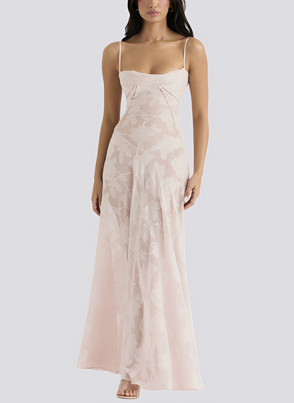 Lucia - Elegantes, schmal geschnittenes Maxikleid für Damen