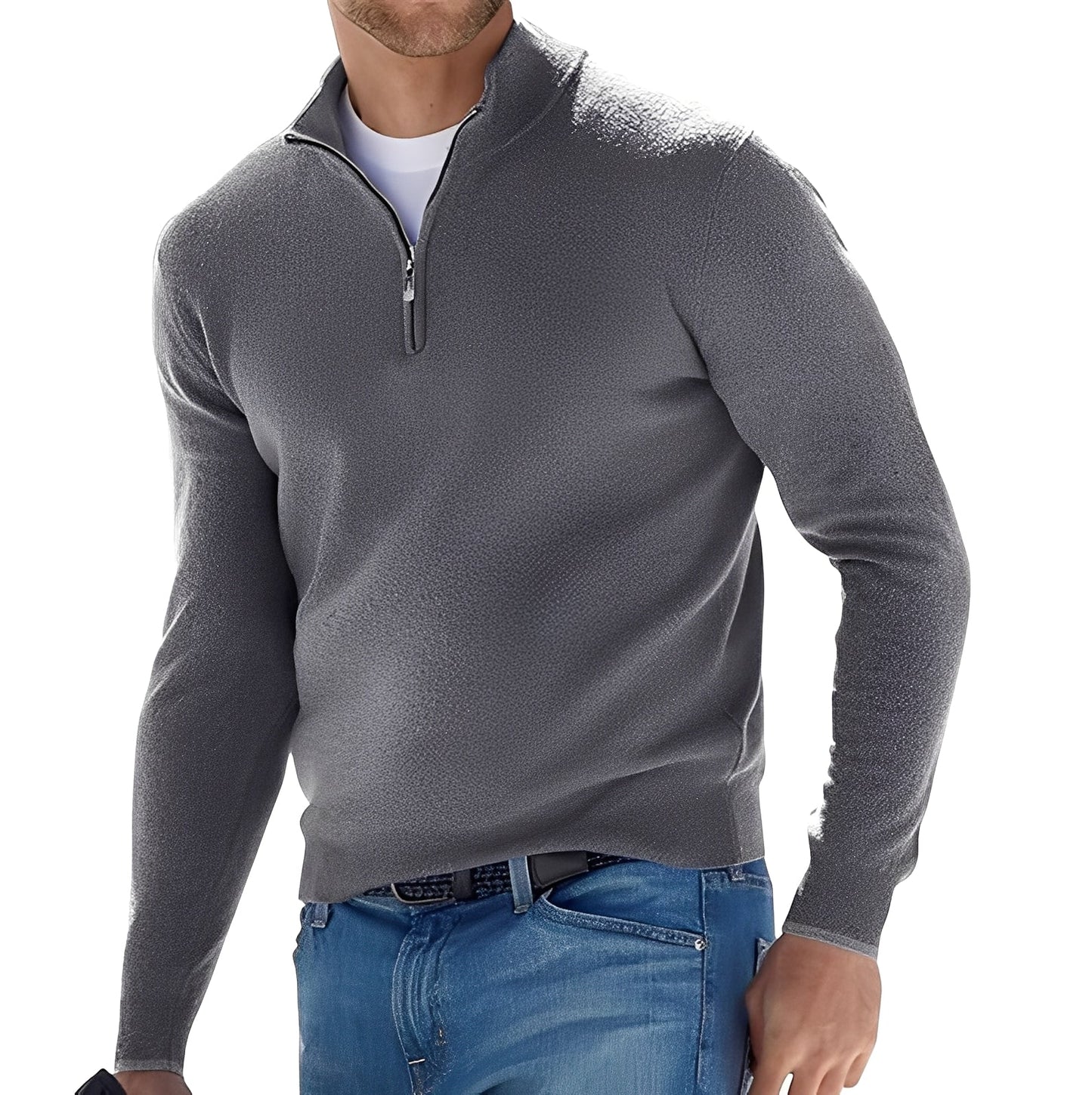 Ralph – Komfortabler Herren-Kaschmirpullover mit Zipper