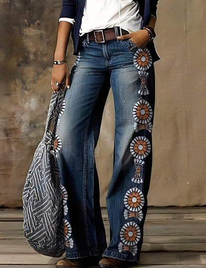 Keeley - Trendy women's jeans with wide leg
