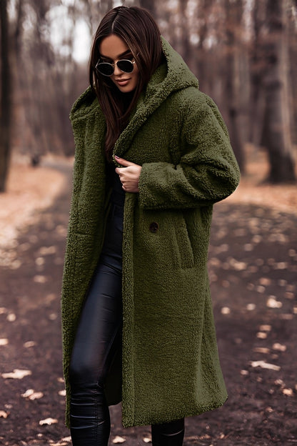 Ellianna - Elegant long women's coat with hood