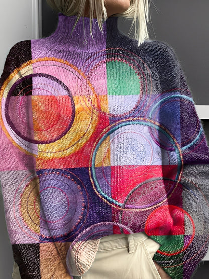 Giselle - Moderne, lebhafte Damen-Rollkragenpullover