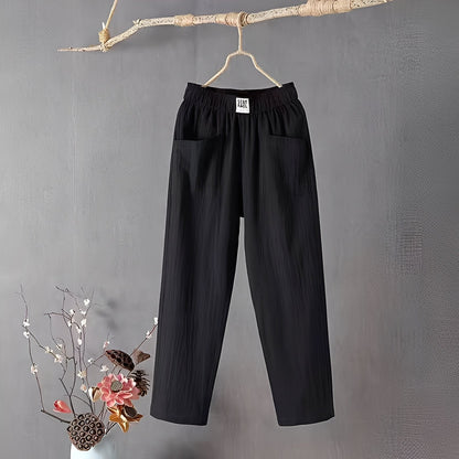 Elodie - women's pants made of cotton and linen