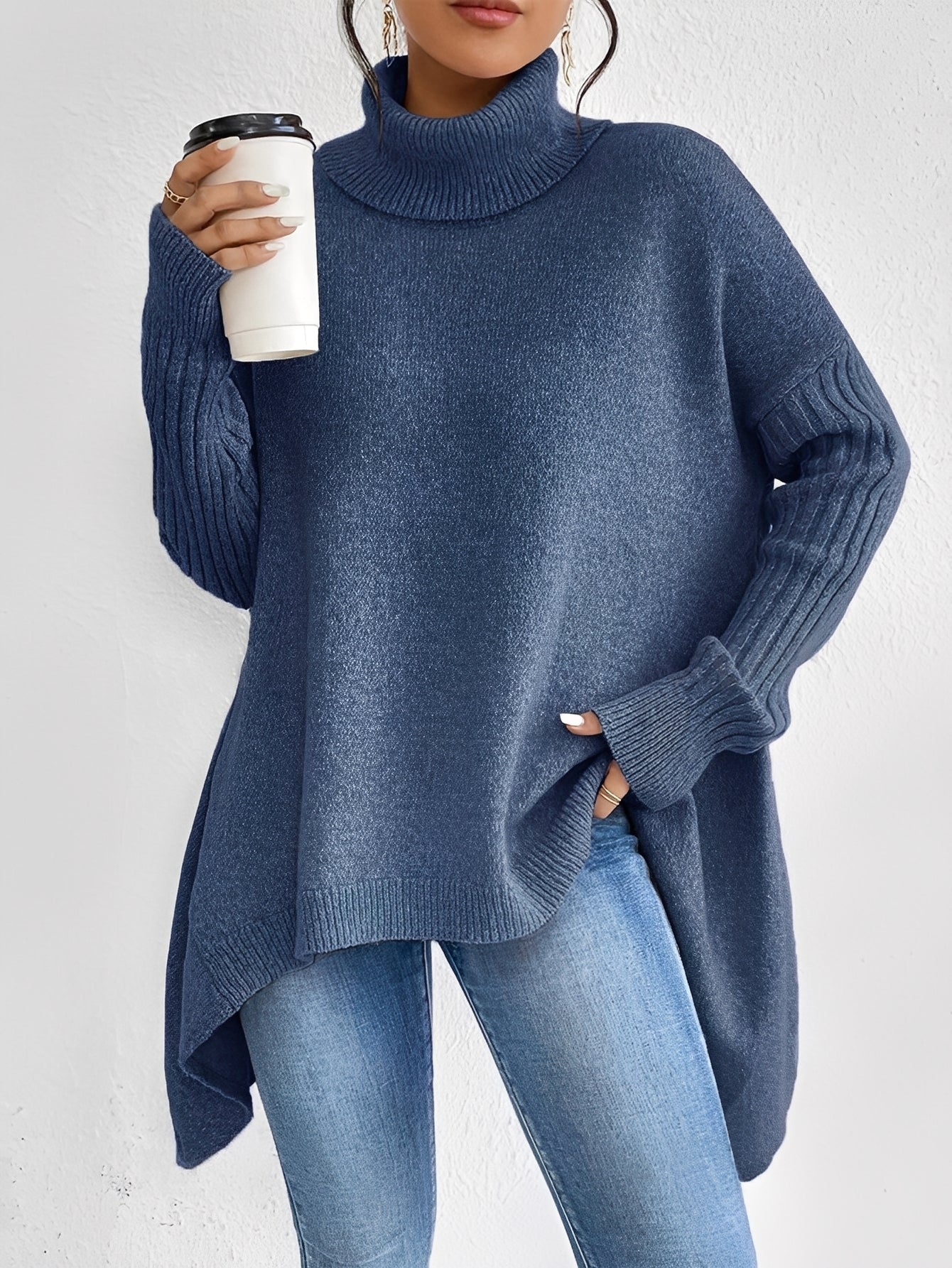 Jessica - Bequemer Kaschmir-Rollkragenpullover für Damen