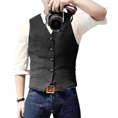 Ismaël - Elegant and casual autumn vest for men