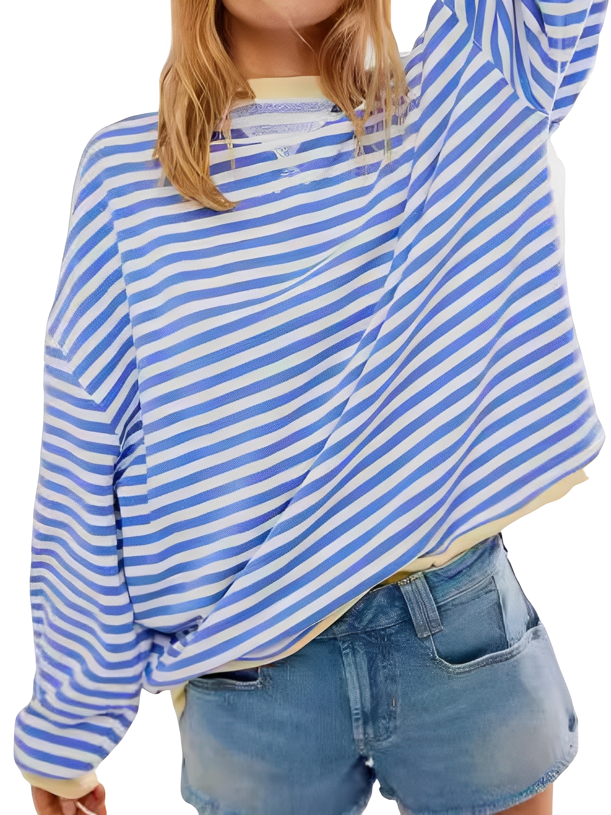 Judith - Elegant striped women's sweater